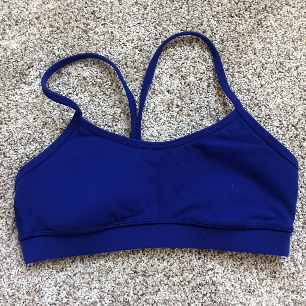 Blue Lululemon flow Y bra